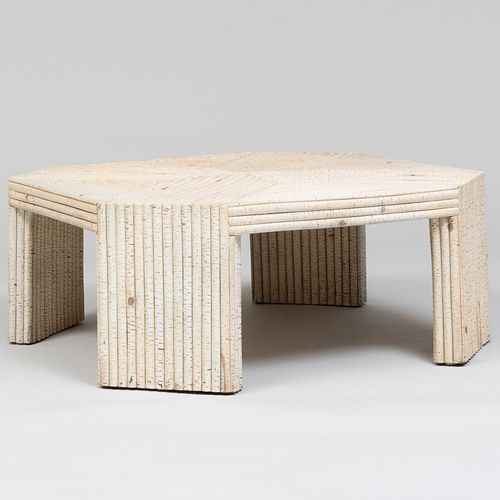 PAINTED BAMBOO OCTAGONAL LOW TABLE15