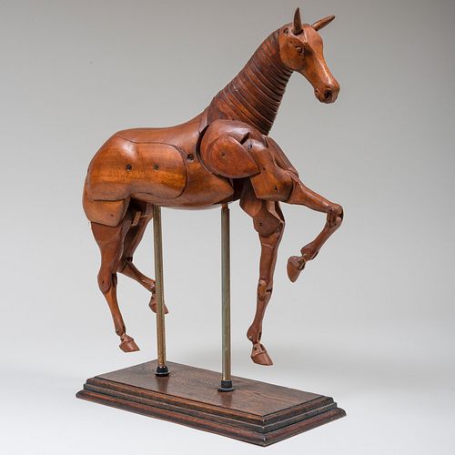 ARTICULATED WOOD MODEL OF A HORSEMounted 3bb3ee