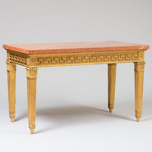 GEORGE III STYLE GILTWOOD AND MARBLE 3bb421
