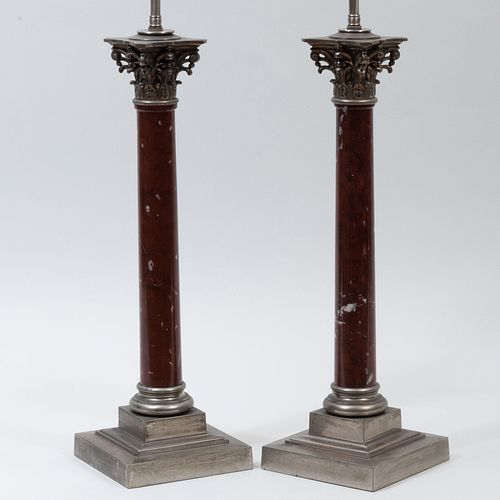 PAIR OF NEOCLASSICAL STYLE RED 3bb432