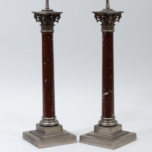 PAIR OF NEOCLASSICAL STYLE RED