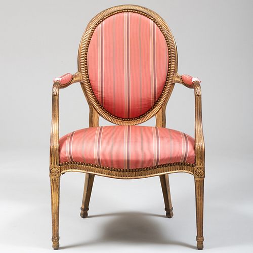 GEORGE III STYLE GILTWOOD ARMCHAIR38 3bb43c