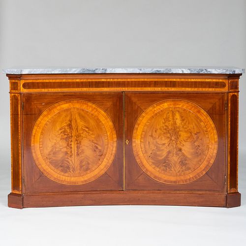 LARGE GEORGE III INLAID MAHOGANY