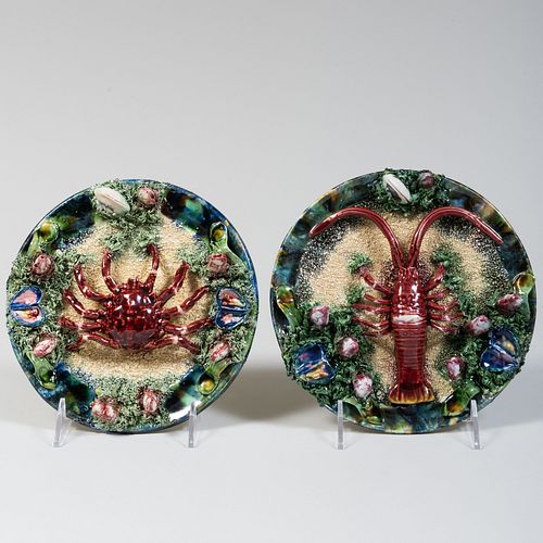 PAIR OF CALDAS PALLISSY STYLE EARTHENWARE 3bb475