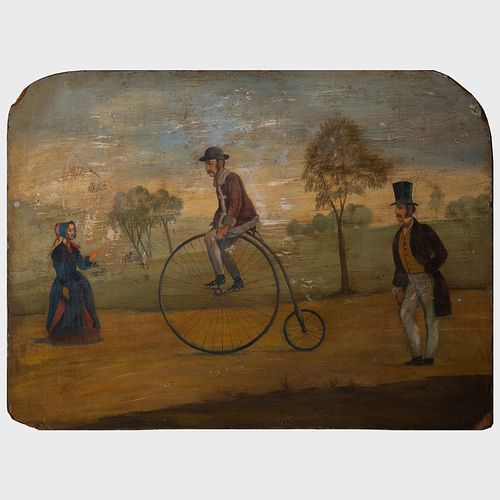 ENGLISH SCHOOL CYCLINGOil on paperboard  3bb48f