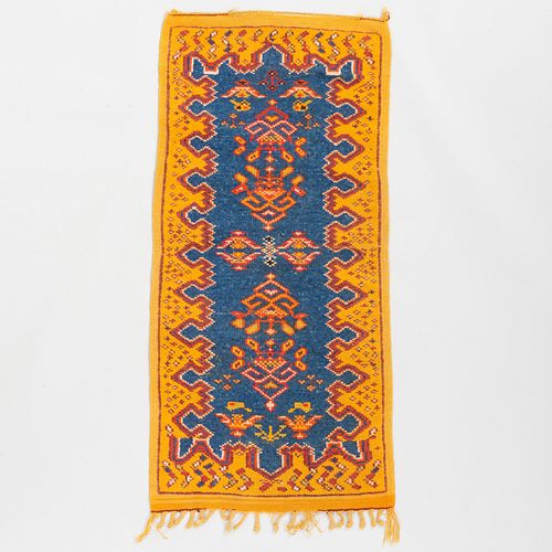 SMALL GOLD AND BLUE MOROCCAN RUNNER4