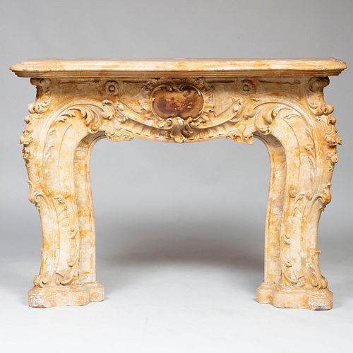 LOUIS XV STYLE FAUX PAINTED CARVED 3bb4c9