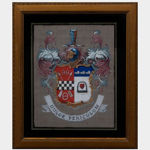 TWO PAINTED COATS OF ARMS PICTURESOne