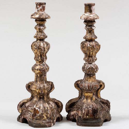 PAIR OF ITALIAN BAROQUE GILTWOOD