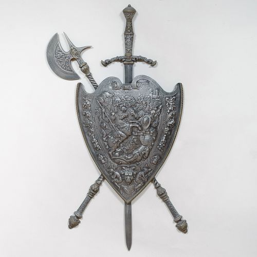 METAL COAT OF ARMS37 x 24 in Condition The 3bb504