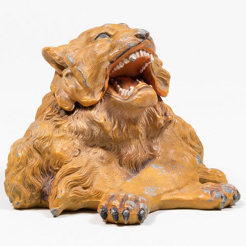 CONTINENTAL PAINTED METAL LION