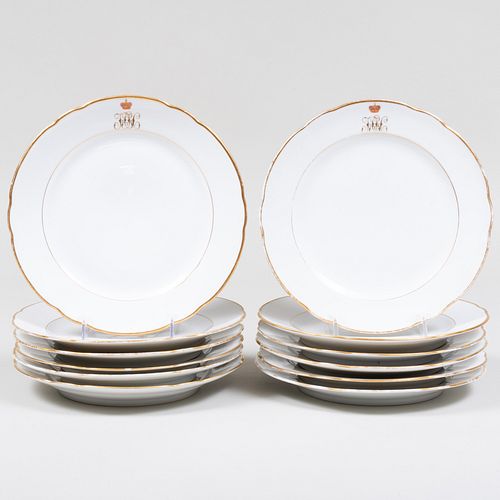 SET OF TWELVE CONTINENTAL MONOGRAMMED 3bb524