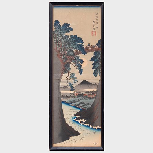 JAPANESE WOODBLOCK LANDSCAPEInk 3bb542