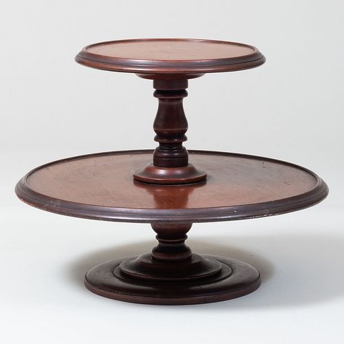 ENGLISH MAHOGANY TWO TIER LAZY 3bb53c