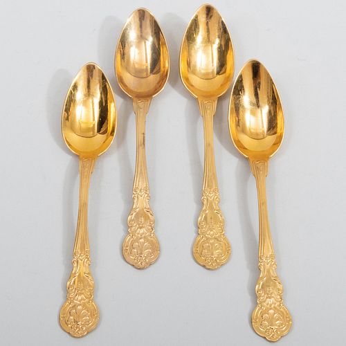 SET OF FOUR CHRISTOFLE GILT PLATED