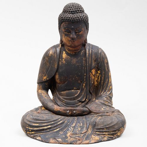 JAPANESE GILT-LACQUER SEATED AMIDA