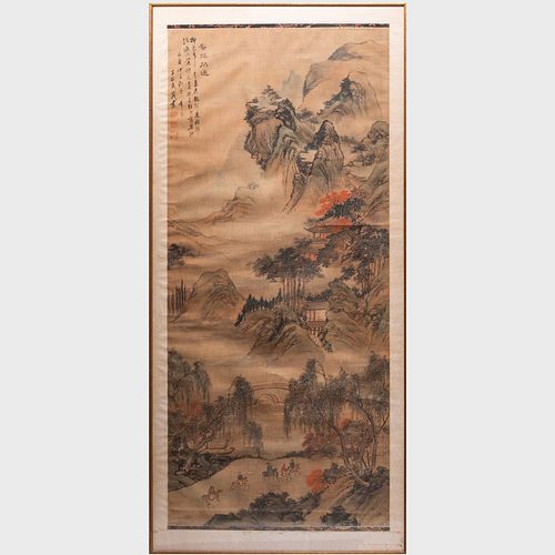 CHINESE MOUNTAIN LANDSCAPE SCROLLInk