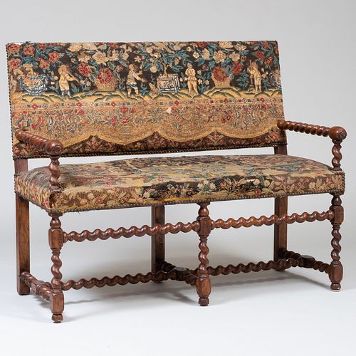 FLEMISH NEEDLEWORK UPHOLSTERED