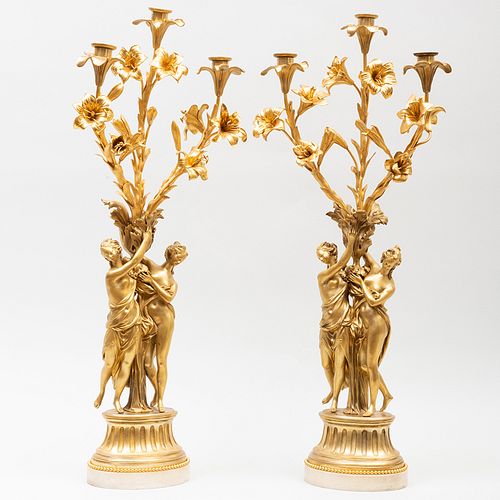 PAIR OF LOUIS XVI STYLE GILT BRONZE 3bb68a