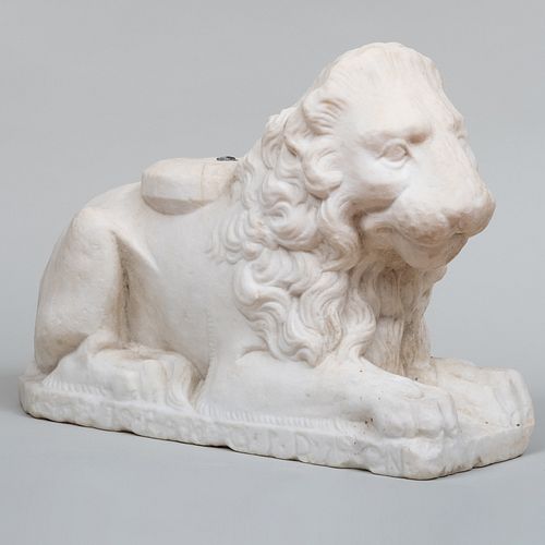 CARVED MARBLE MODEL OF A RECUMBENT 3bb6c1