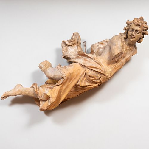 EUROPEAN CARVED LIMEWOOD FIGURE 3bb724