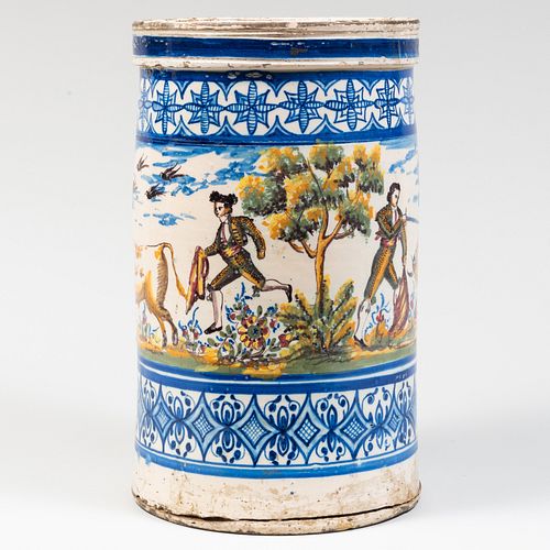 CONTINENTAL FAIENCE UMBRELLA STAND,