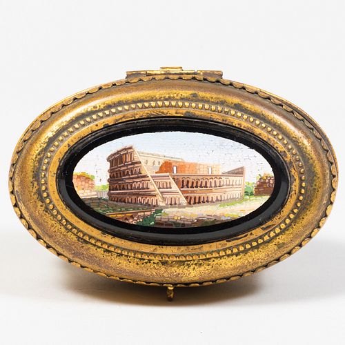 ITALIAN GILT METAL MICRO MOSAIC 3bb734