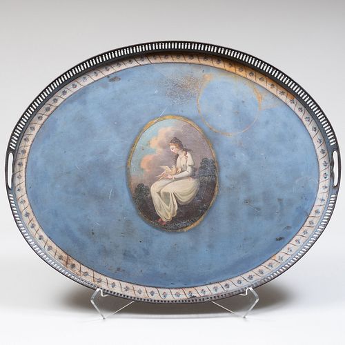 REGENCY BLUE PAINTED TÃ´LE TRAY22