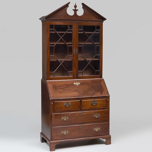 GEORGE III MAHOGANY SLANT-FRONT