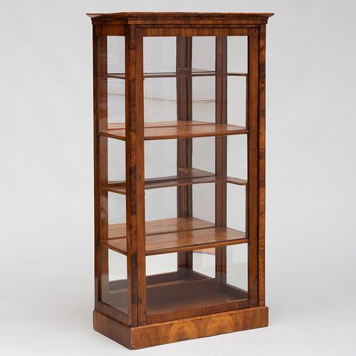 BIEDERMEIER WALNUT AND GLAZED VITRINE5 3bb77b