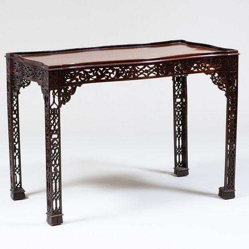 GEORGE III STYLE CARVED MAHOGANY