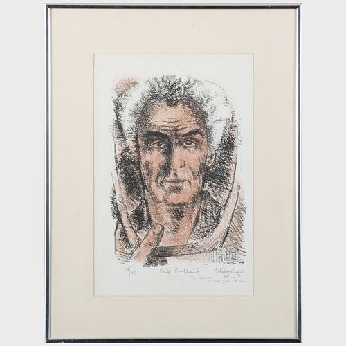 CHAIM GROSS (1904-1991): SELF PORTRAITLithograph