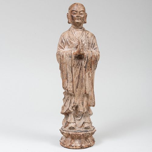 CHINESE CAST IRON STANDING FIGURE 3bb7fa