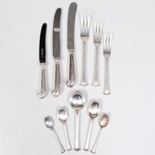 ASSEMBLED ENGLISH SILVER PART FLATWARE 3bb83b