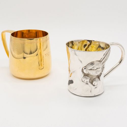 TWO SILVER CHILD'S MUGSComprising:

A