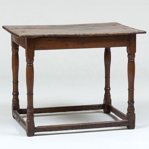 CHARLES II OAK SIDE TABLEInscribed