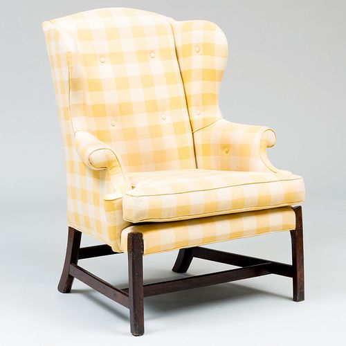 GEORGE III STYLE MAHOGANY UPHOLSTERED 3bb8a9