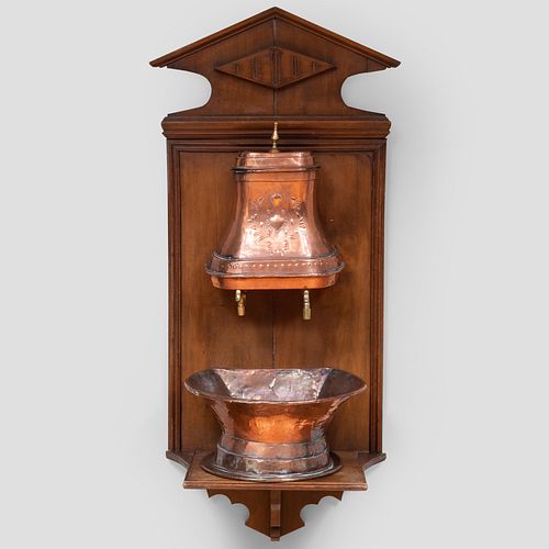 RUSTIC COPPER AND FRUITWOOD LAVABO4 3bb8cf