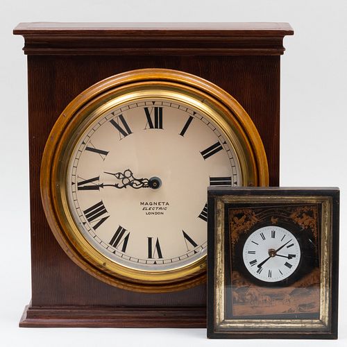 STAINED OAK MAGNETA ELECTRIC CLOCKThe