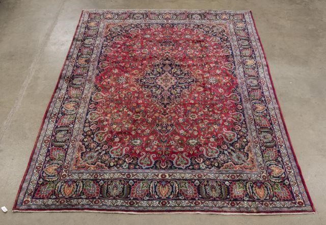 PERSIAN HAND-TIED ISFAHAN RUG 12'8"