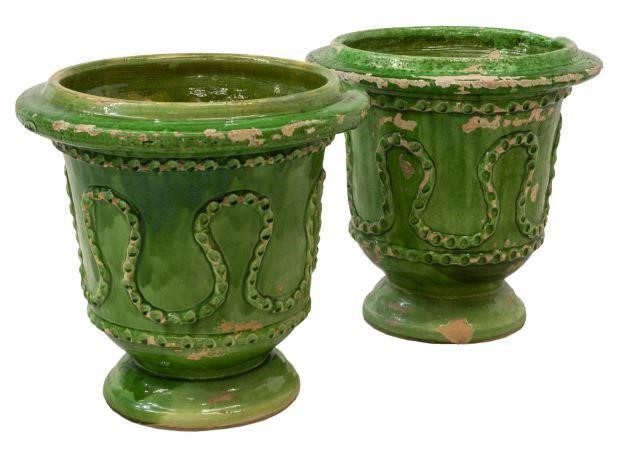 (2) FRENCH ANDUZE GLAZED EARTHENWARE