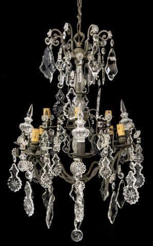 FRENCH 8 LIGHT METAL AND CRYSTAL 3be05c