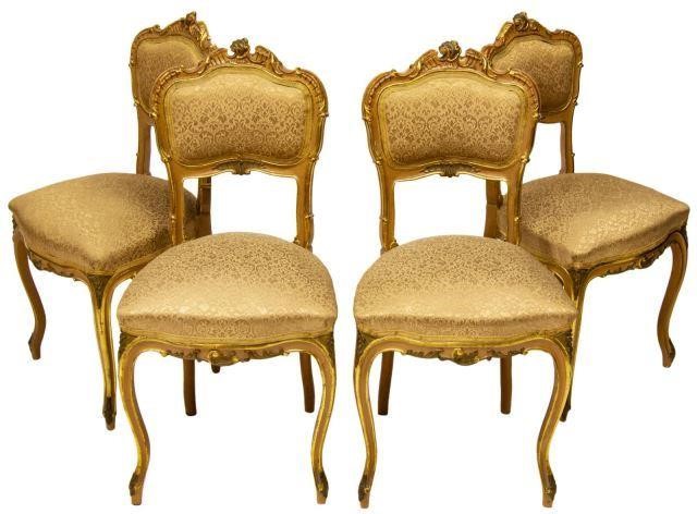 (4) ITALIAN LOUIS XV STYLE GILTWOOD