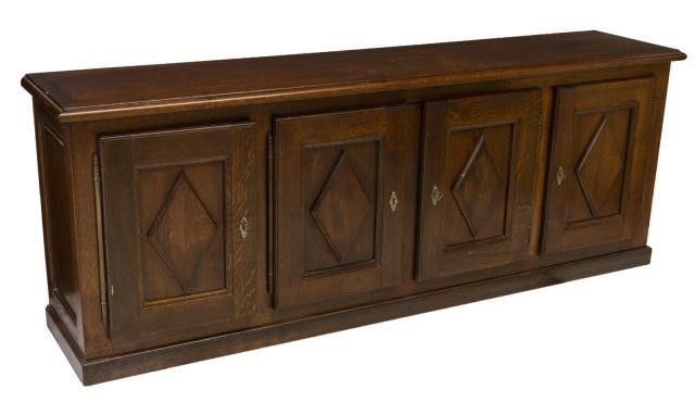 FRENCH CARVED OAK SIDEBOARD SERVERFrench 3be10a