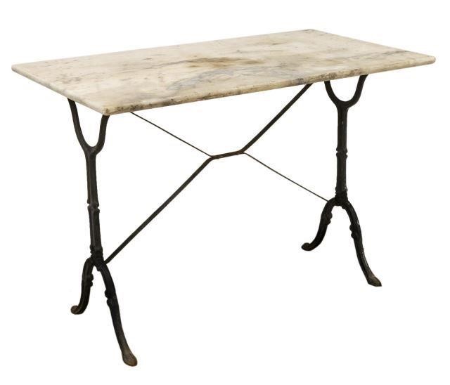 FRENCH MARBLE IRON BISTRO TABLEFrench 3be113