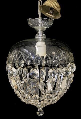 FRENCH ONE-LIGHT CRYSTAL CHANDELIER,