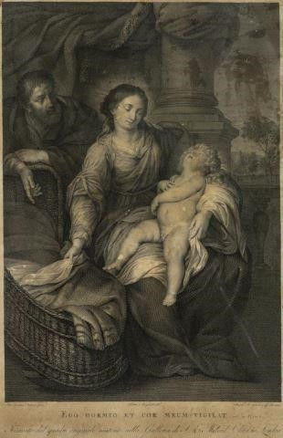 MORGHEN HOLY FAMILY ENGRAVING AFTER