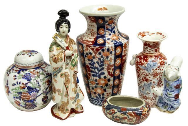 (5) JAPANESE PORCELAIN IMARI TABLEWARE