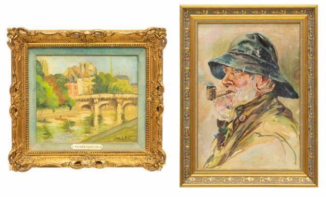 (2) FRAMED OIL PAINTINGS, MAURICE