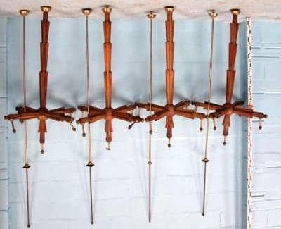 SET OF 4 ANTIQUE CEILING CHANDELIERS